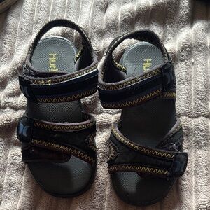 Kids Black and Navy Sandals
